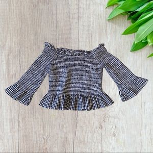 Off the shoulder crop top